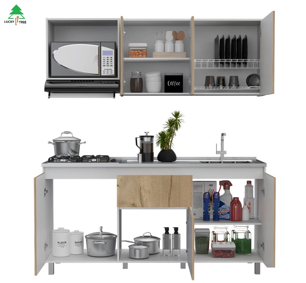 melamine particle board  cheap price small kitchen cabinet sets